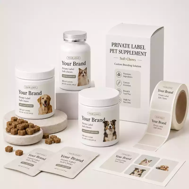 private label pet supplements with your brand