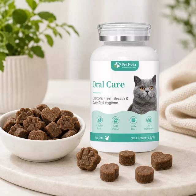 bouchées moelleuses personnalisées pour l'haleine fraîche du chat